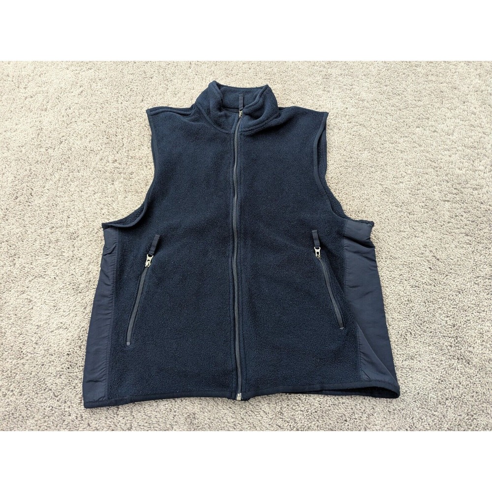 Vintage GAP Vest Mens Large Full Zip Sleeveless Fleece Zip Pockets Made in Korea